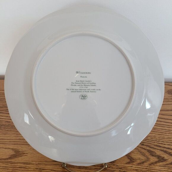 Rare Andrea by Sadek Plumeria Dinner Plate Williamsburg Catesby Collection VTG - Picture 11 of 14